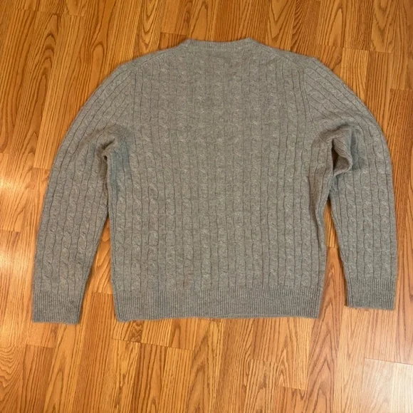 J Crew Mens Cashmere cable-knit sweater